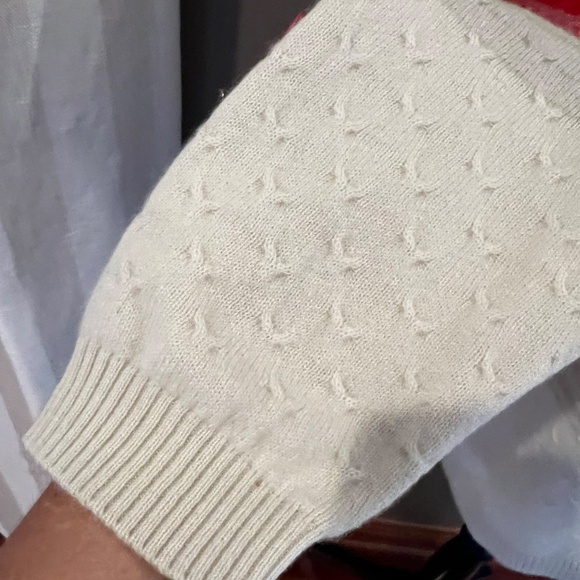 Soft Surroundings Cashmere Tan & Cream Sweater, Size PXL - Picture 7 of 11